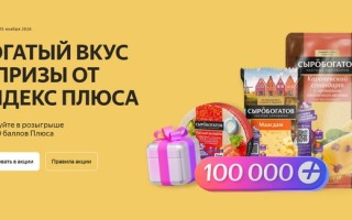 Акция Сыробогатов и Яндекс Плюс — как зарегистрироваться и выиграть призы