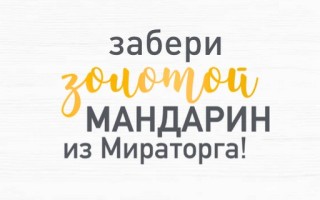 Акция Золотой мандарин в Мираторге — регистрация чека и правила игры