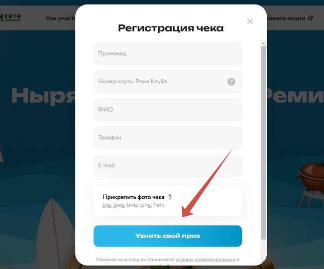 регистрация чека реми
