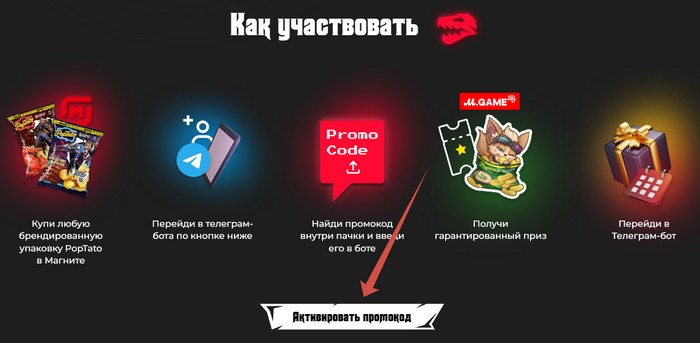 активирвоать промокод на сайте