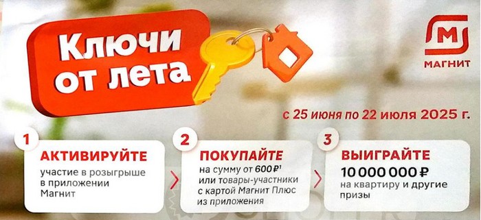 акция магнит ключи от лета