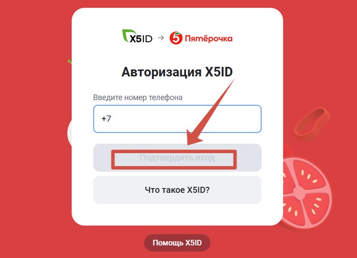 авторизация х5 ай ди