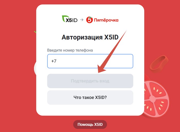 авторизация х5