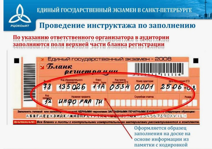 код регистрации егэ