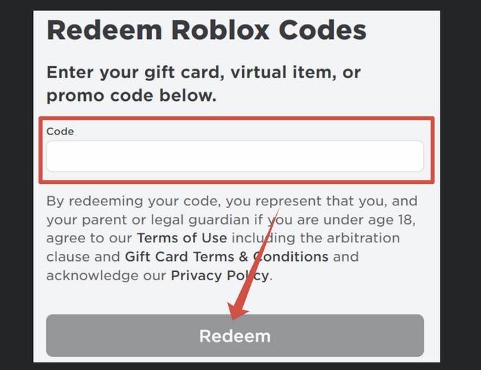 активировать подарочную карту роблокс на Roblox.com redeem