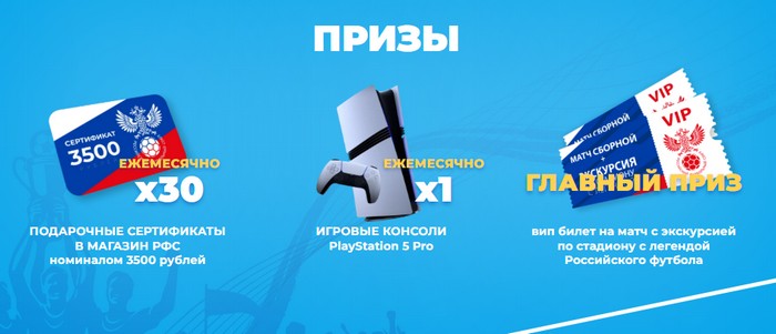 призы акции Футбол в каждой пачке 2