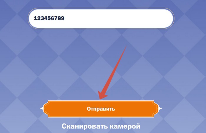 ручной ввод промокода