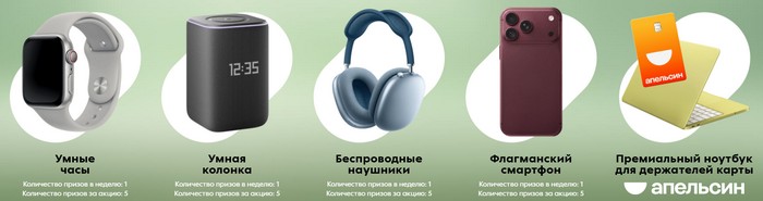 еженедельные призы